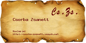 Csorba Zsanett névjegykártya