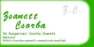 zsanett csorba business card